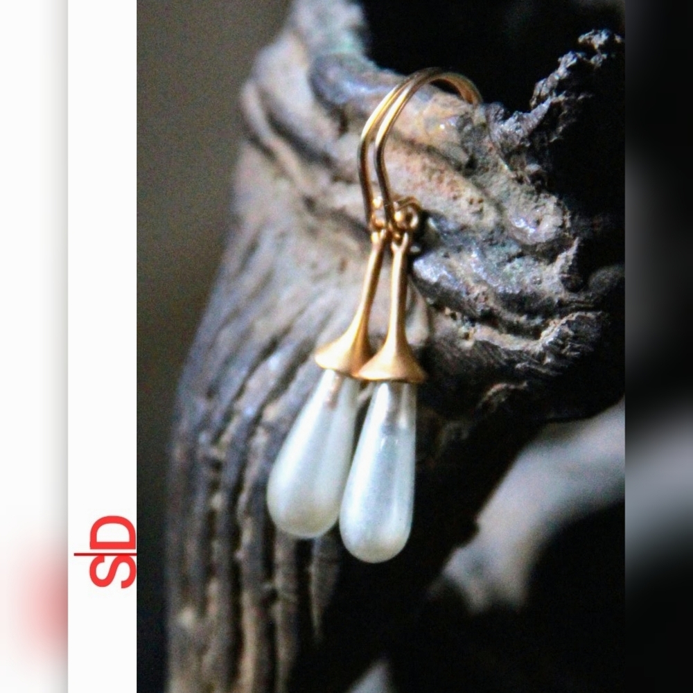 Glass Earrings - Handblown Vintage French